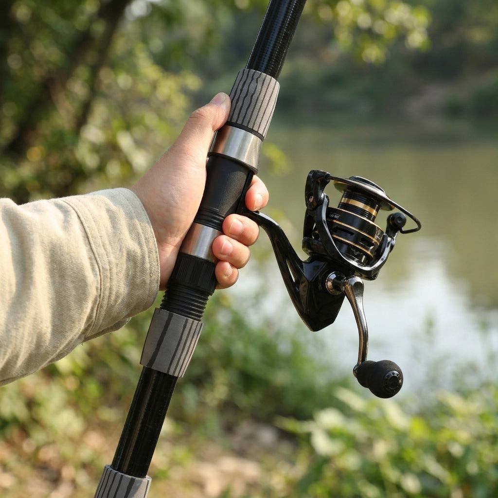 3 m telescopic spinning rod and reel handle detail