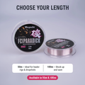 Pink fluorocarbon leader line spools, choose 50m or 100m length